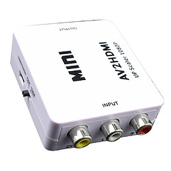 Universal AV à convertisseur compatible HDMI AV2 Composite AV CVBS 3RCA1080P Adaptateur de convertisseur Vidéo