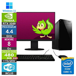 Dell PC Gamer LPG-8930 i5-9500 4.40GHz 8Go/480Go SSD + 1To/RTX 3050/24" · Reconditionné 