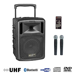 Power Acoustics SONO PORTABLE BE9610 UHF ABS - CD MP3 + USB + DIVX + 2 MICRO MAIN UHF BLUETOOTH