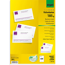 sigel cartes de visite, 85 x 55 mm, 180 g/m2, extra blanc ()