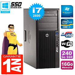 PC HP WorkStation Z210 Tour Core i7-2600 RAM 16Go SSD 240Go Graveur DVD Wifi W7 - Occasion