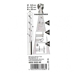 Pack de 2 Forets métal MILWAUKEE HSS-G THUNDERWEB 3.0 X 61MM 4932352349