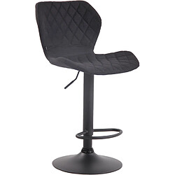 Non Tabouret de bar tissu liège noir 