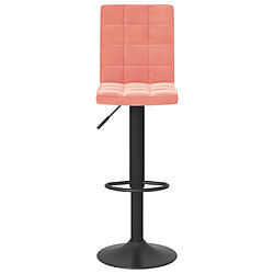 Avis vidaXL Tabourets de bar lot de 2 rose velours