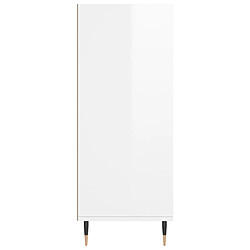 Acheter vidaXL Buffet haut blanc brillant 57x35x90 cm bois d'ingénierie