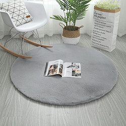 LUUCOZK Tapis à poils longs doux et moelleux pour chambre à coucher et salonChambre-08-120cm circulaire