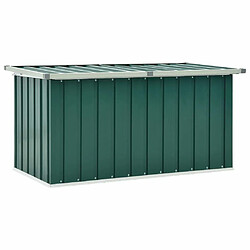 Helloshop26 Coffre boîte meuble de jardin rangement 129 x 67 x 65 cm vert 02_0013126