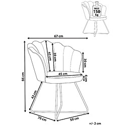 Avis Beliani Fauteuil Velours Blanc cassé LOVELOCK