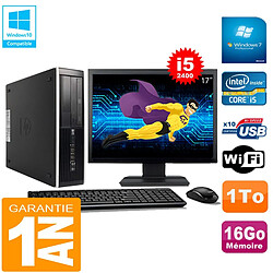 PC HP Compaq Pro 6300 SFF I5-2400 16Go 1To Graveur DVD Wifi W7 Ecran 17" · Occasion 