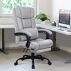 ALFORDSON Fauteuil de Bureau Ordinateur Gaming Siège Tissu Recliner Gris