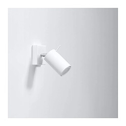 Acheter Luminaire Center Spot Ring Acier blanc 1 ampoule 10cm