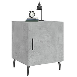 Acheter Maison Chic Table de chevet,Table de Nuit,Meuble de Rangement gris béton 40x40x50 cm bois d’ingénierie