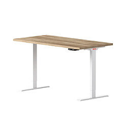 ELEVA Bureau assis debout effet bois naturel 120x70x3cm