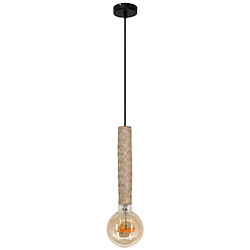 Sampa Suspension design Nala 132cm métal noir et bambou réglable LED