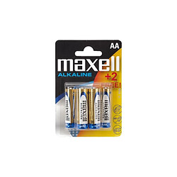 Blister de 4 piles LR06 MAXELL 1.5 Volts Alcaline AAA 0% de mercure