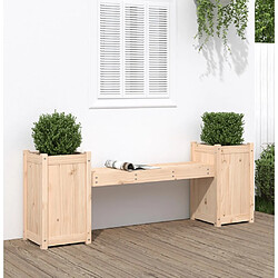 Maison Chic Banc d'extérieur | Banc avec jardinières 180x36x63 cm bois massif de pin -GKD61337