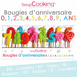 Scrapcooking 15 bougies d'anniversaire 1-2-3 ans