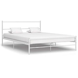 vidaXL Cadre de lit sans matelas blanc métal 120x200 cm