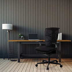 Chaise de bureau / Siège pivotant SKOPE Tissu maille noir hjh OFFICE