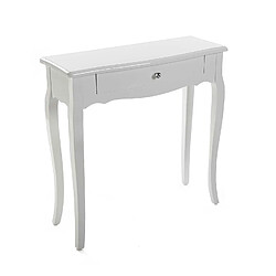 Versa Meuble d'entrée étroit, Table console Cagliari 80x30x80cm,Bois, Blanc