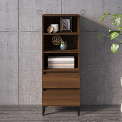 Maison Chic Buffet,Meuble de Rangement,commode pour salon,Cuisine Chêne marron 40x36x110 cm Bois d'ingénierie -MN87217