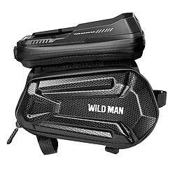 Sacoche Vélo 1.2L Triple Pochette Fenêtre Tactile Étanche Wildman XT6 Noir