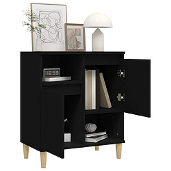 Acheter Maison Chic Buffet,Meuble de Rangement,commode pour salon,Cuisine Noir 60x35x70 cm Bois d'ingénierie -MN23733