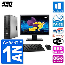 PC HP EliteDesk 800 G2 SFF Ecran 19" G4400 RAM 8Go SSD 960Go Windows 10 Wifi · Occasion 