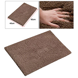 Tapis De Salle De Bain Tapis De Douche Tapis Absorbants Antidérapants Marron-40x60cm pas cher