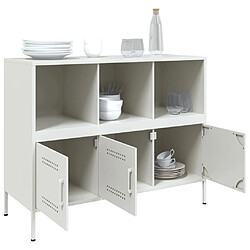 Acheter vidaXL Buffet blanc 100,5x39x79 cm acier