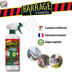 Barrages aux insectes lot de 3 - VENTEO - Anti-nuisible/Effet préventif - Agis en intérieur/extérieur - Toutes surfaces - Base de géraniol - Efficacité immédiate - 1L