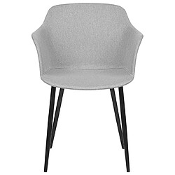 Acheter Beliani Chaise de salle à manger ELIM Set de 2 Tissu Gris clair