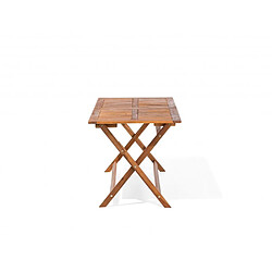 Acheter Beliani Table de jardin 140 x 75 cm Bois Bois foncé CENTO