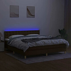 Acheter Sommier à lattes,Cadre à lattes de lit pour Adulte matelas et LED Marron foncé 180x200cm -MN38311