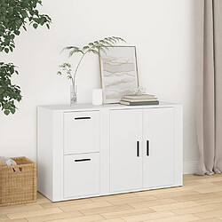 Maison Chic Buffet,Meuble de Rangement,commode pour salon,Cuisine Blanc 100x33x59,5 cm Bois d'ingénierie -MN93668