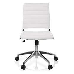 Chaise de bureau / Chaise pivotante TRISHA simili cuir blanc hjh OFFICE