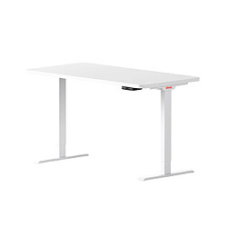 ELEVA Bureau assis debout blanc 180x80x3cm