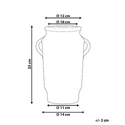 Avis Beliani Vase à fleurs GERRHA fait à la main Céramique 25 cm Bleu clair