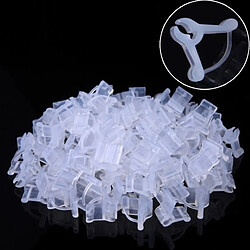 Wewoo Accessoire de jardinage Transparent 100 PCS Plant Greffe En Plastique Greffage Dossier Clip En Clip Tomates Clips