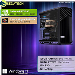 Sedatech Workstation Pro • AMD Threadripper PRO 7975WX • RTX4090 • 128Go RAM • 2To SSD M.2 • Windows 11 Pro