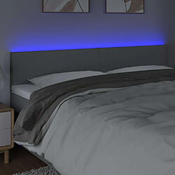 Avis Maison Chic Tête de lit scandinave à LED,meuble de chambre Gris clair 200x5x78/88 cm Tissu -MN44257