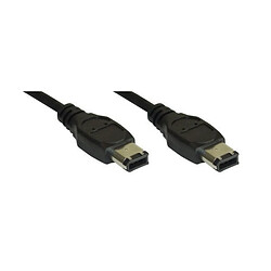 Alpexe câble FireWire InLine®, IEEE1394 6 broches mâle / mâle, noir, 0.5m