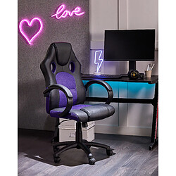 Beliani Chaise de bureau Cuir PU Violet FIGHTER