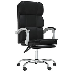 vidaXL Fauteuil inclinable de bureau Noir Similicuir