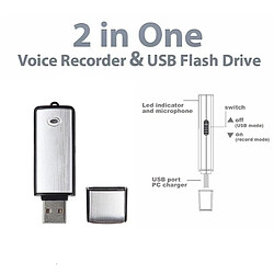 Acheter Dictaphone USB 16GB Enregistreur Vocal Portable Facile À Utiliser Et Transporter YONIS