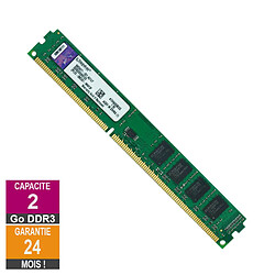 Barrette Mémoire 2Go RAM DDR3 Kingston KTH9600B/2G DIMM PC3-10600U · Reconditionné PC3-10600 - 1333MHz