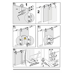 Avis Secury-T Rail de porte coulissante inox décoratif apparent - Modèle HELLO