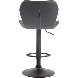 Non Tabouret de bar liège simili cuir noir pas cher