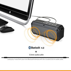 Avis Enceinte Bluetooth Portable Sans Fil 16 Heures Autonomie Étanche IP64 Stéréo HD Microphone Intégré Port Aux/USB/SD (Lot de 2)