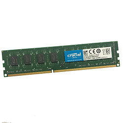 8Go RAM Crucial CT102464BA160B.M16FP DDR3 PC3-12800U 1600Mhz 240-Pin 1.5v CL11 - Occasion